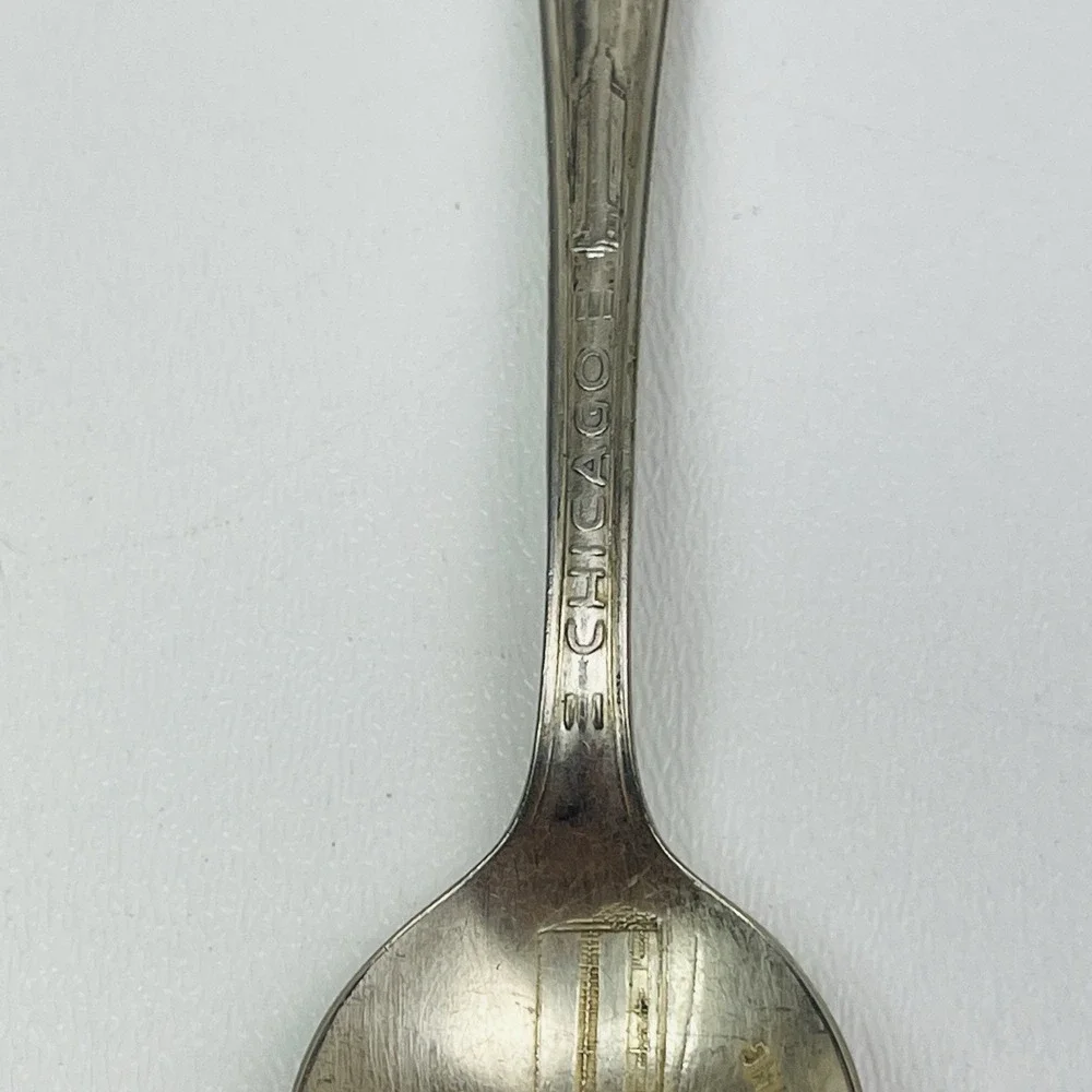 1933 Chicago Administration Building Vintage Souvenir Spoon Collectible